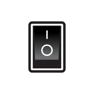 on off button icon logo design