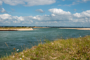 Looking across the sea from Selsey towards Bognor Regis on a beautiful Summer day