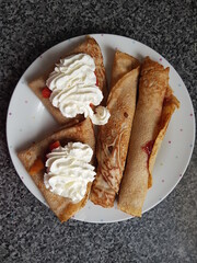 Homemade french pancakes