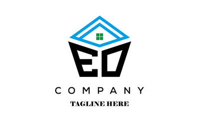 EO real estate latter logo vector