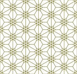 A seamless pattern based on elements of the traditional Japanese craft Kumiko zaiku.