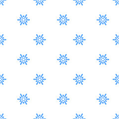 Many white cold flake elements on transparent background. Heavy snowfall, snowflakes pattern. Vector stock illustration.