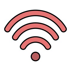 Vector Wifi Connection Filled Outline Icon Design