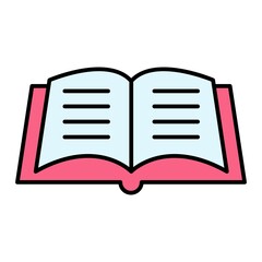 Vector Books Filled Outline Icon Design