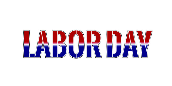 united states labor day text effect