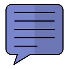 Vector Message Filled Outline Icon Design
