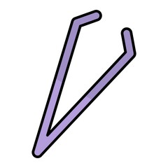 Obraz premium Vector Tweezers Filled Outline Icon Design