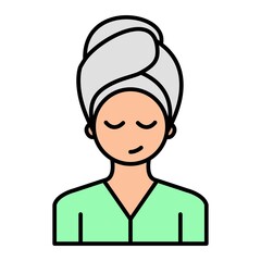  Vector Beauty Treatment Filled Outline Icon Design