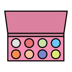 Vector Makeup Palette Filled Outline Icon Design