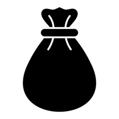 Vector Money Bag Glyph Icon Design