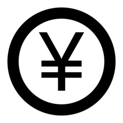 Vector Yen Glyph Icon Design