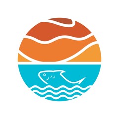 Fish logo template