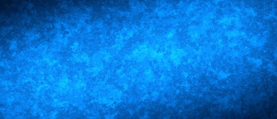 Abstract blue background with shaded edges. Marbled noisy texture.
