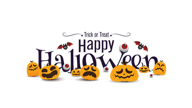halloween banner vector design. halloween pumpkins and on dark background for greeting card, banner, poster,blog, article, social media, marketing