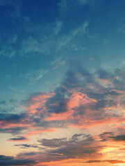 Colorful sky and sunrise.