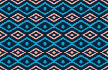 Geometric ethnic oriental ikat pattern traditional Design for background,fabric,wrapping,clothing,wallpaper,Batik,carpet,embroidery style.