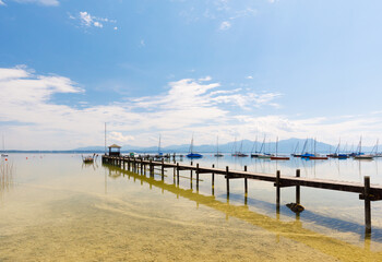 piet at lake Chiemsee with sailing boats