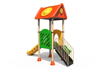 3d realistic playground park ​isolated on white background