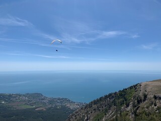 Landscape with mountain peaks and rocks
