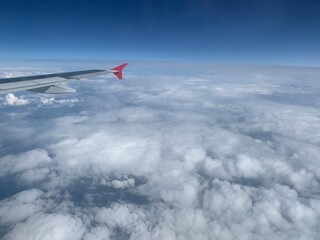 Fototapeta premium sky view from aircraft window