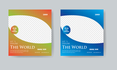 Travel Holiday Social Media Banner Template 