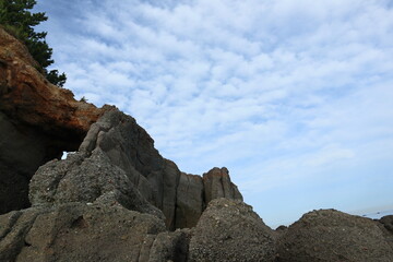 rocks and sky