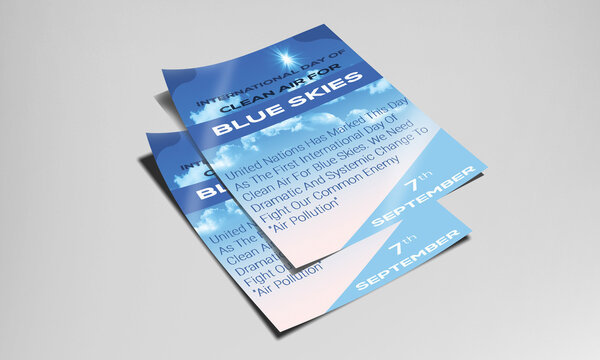 International Day Of Clean Air For Blue Skies Flyer Template


