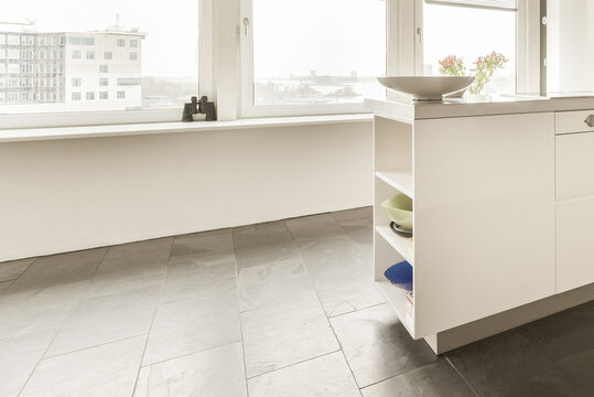 Kitchen counter in minimalist style apartment