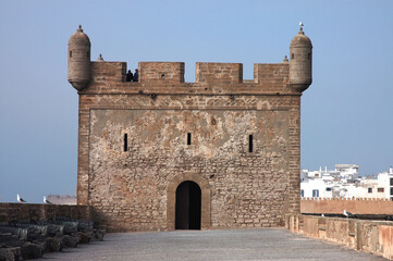 Old portuguese architecture in Essaouira (mogador) in Morocco