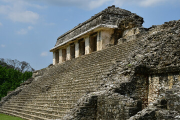 Palenque, Chiapas, United Mexican States - may 17 2018 : pre Columbian Maya site Palenque
