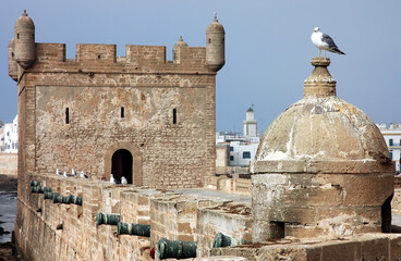 Old portuguese architecture in Essaouira (mogador) in Morocco