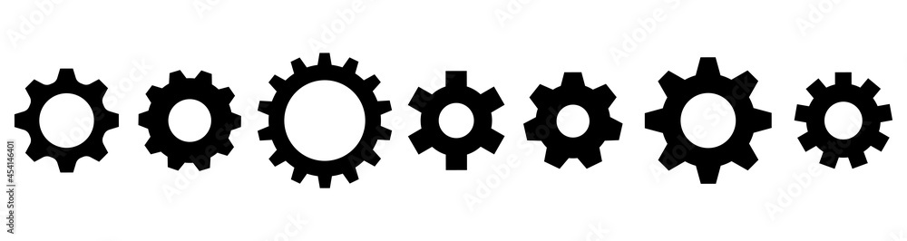 Wall mural gear setting icon vector collection. cog wheel and gears isolated. symbol of setting. vector illustr