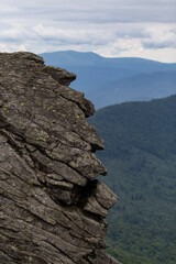 Verkhovyna Watershed Range, Pikui Mountain. Carpathian mountains with grassy slopes and rocks on Pikuy mount. Beautiful mountain landscape in summer. Mountain summer landscape. photo wall-paper.