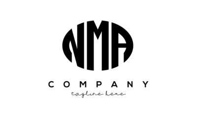 NMA three Letters creative circle logo design