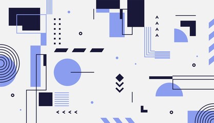 Geometric background vector design with flat style