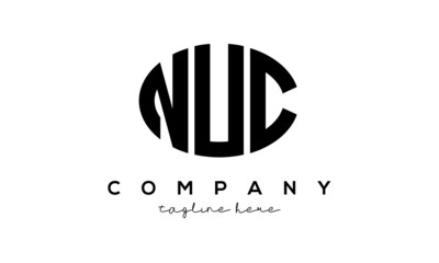 NUC three Letters creative circle logo design