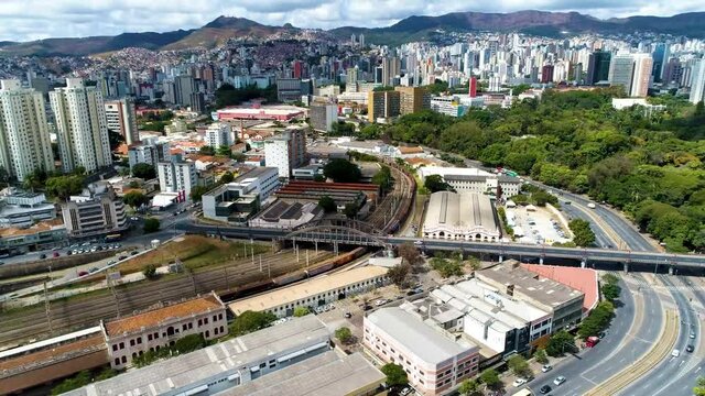 Aerial shot of Belo Horizonte, Minas Gerais, Bazil