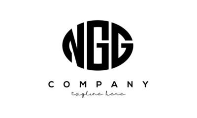 NGG three Letters creative circle logo design