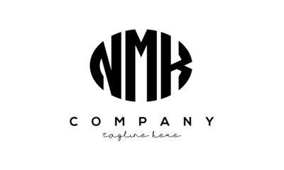 NMK three Letters creative circle logo design