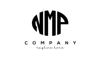 NMP three Letters creative circle logo design