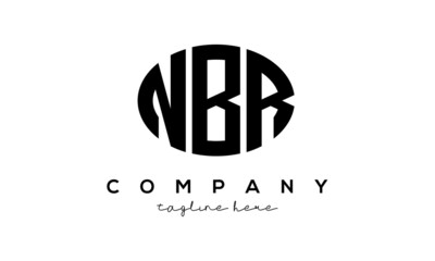 NBR three Letters creative circle logo design