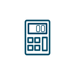 Calculator icon in flat design style. Math calculation concept. Accounting sign. Usage for web and mobile app design.