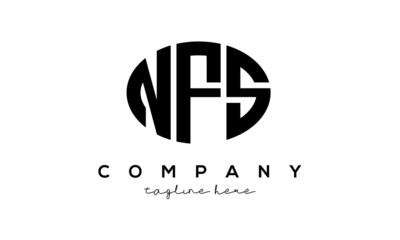 NFS three Letters creative circle logo design