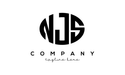 NJS three Letters creative circle logo design