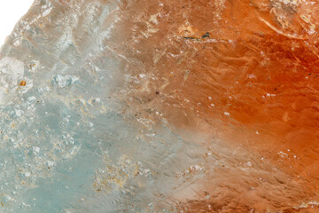 Macro mineral stone Topaz on a white background