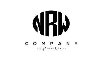 NRW three Letters creative circle logo design	