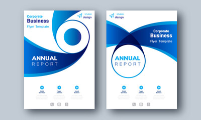 Annual Report Layout Design Template. Corporate Business flyer Background,  Catalog, Cover, Booklet, Brochure, Magazine, Poster, Corporate Presentation, Portfolio, Flyer, Banner, Website, Etc Concept 