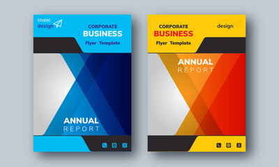 Annual Report Layout Design Template. Corporate Business flyer Background,  Catalog, Cover, Booklet, Brochure, Magazine, Poster, Corporate Presentation, Portfolio, Flyer, Banner, Website, Etc Concept 