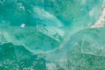 Macro mineral stone Fluorite crystal on a black background