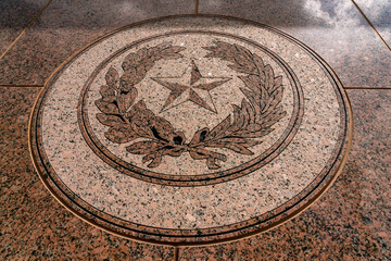 View of Lone Star Seal in a Capitol Building Wall